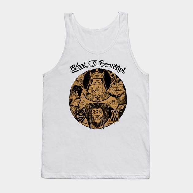 Brown Black King Wise King Black Is Beautiful Tank Top by kenallouis